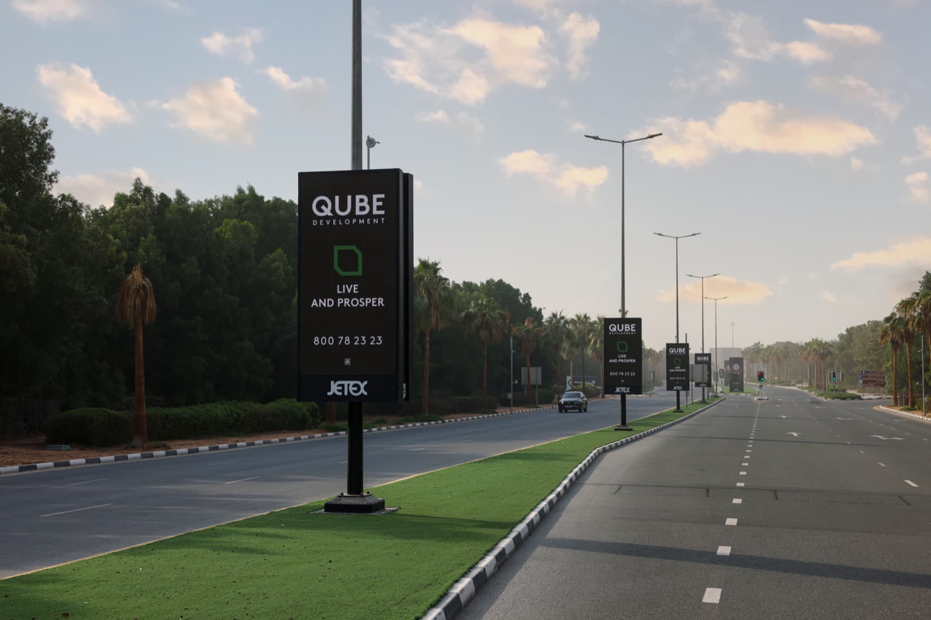QUBE Development — Lampposts Campaign
